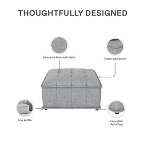 DHP Darcy Armless Ottoman for Modular Sectional Sofa - Gray
