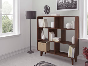 Ren Home Leva Double Bookcase - Walnut
