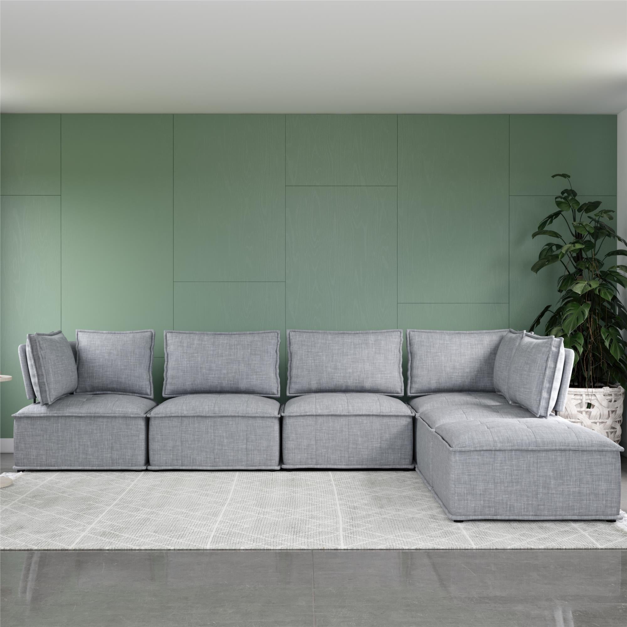 DHP Darcy Armless Corner for Modular Sectional Sofa - Gray