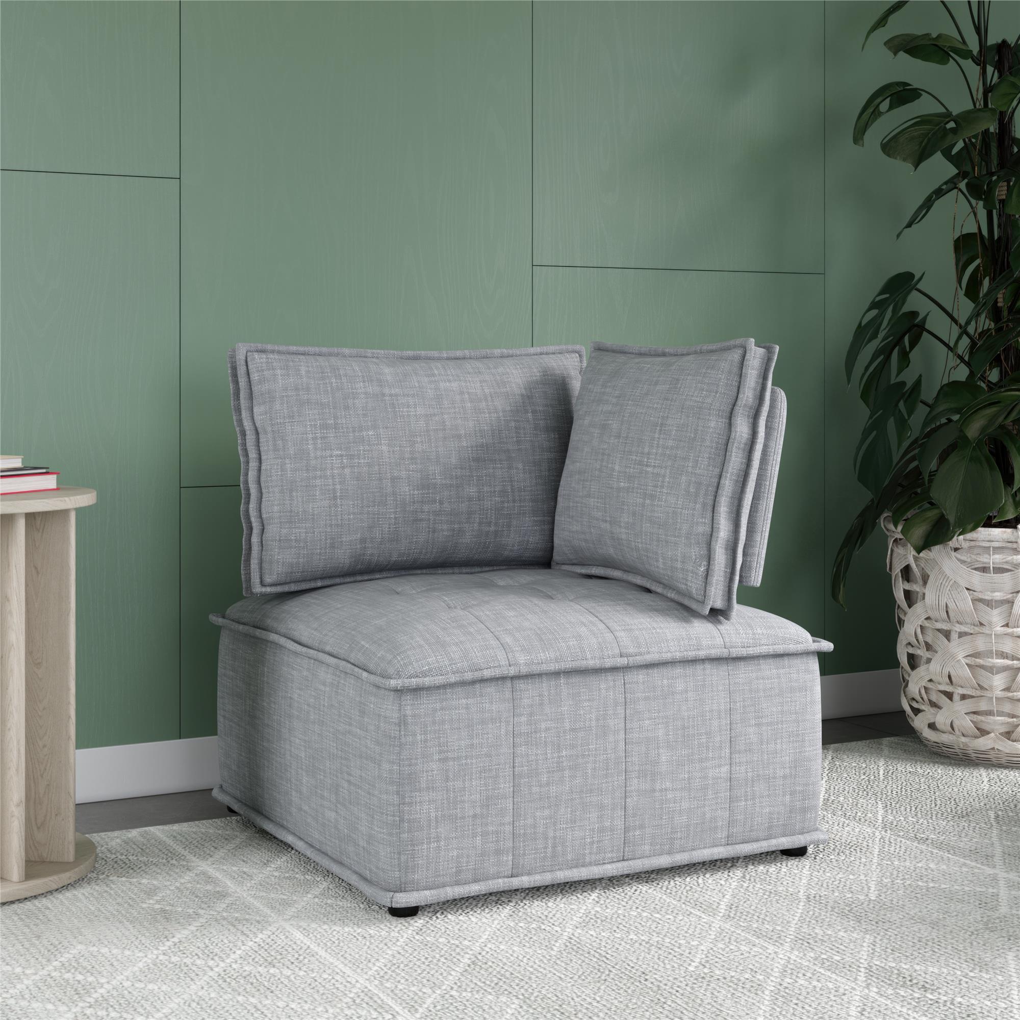 DHP Darcy Armless Corner for Modular Sectional Sofa - Gray
