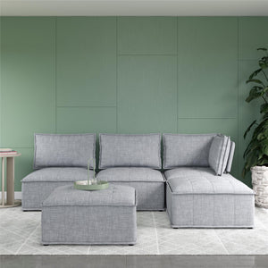 DHP Darcy Armless Chair for Modular Sectional Sofa - Gray