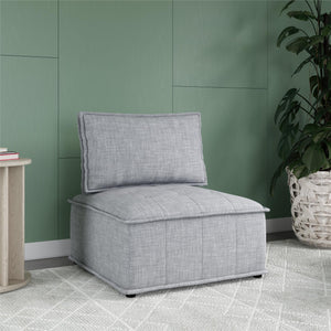 DHP Darcy Armless Chair for Modular Sectional Sofa - Gray