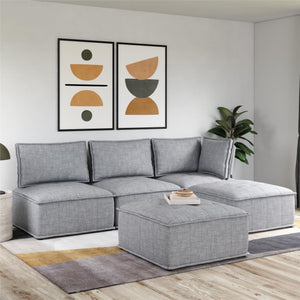 DHP Darcy Armless Ottoman for Modular Sectional Sofa - Gray