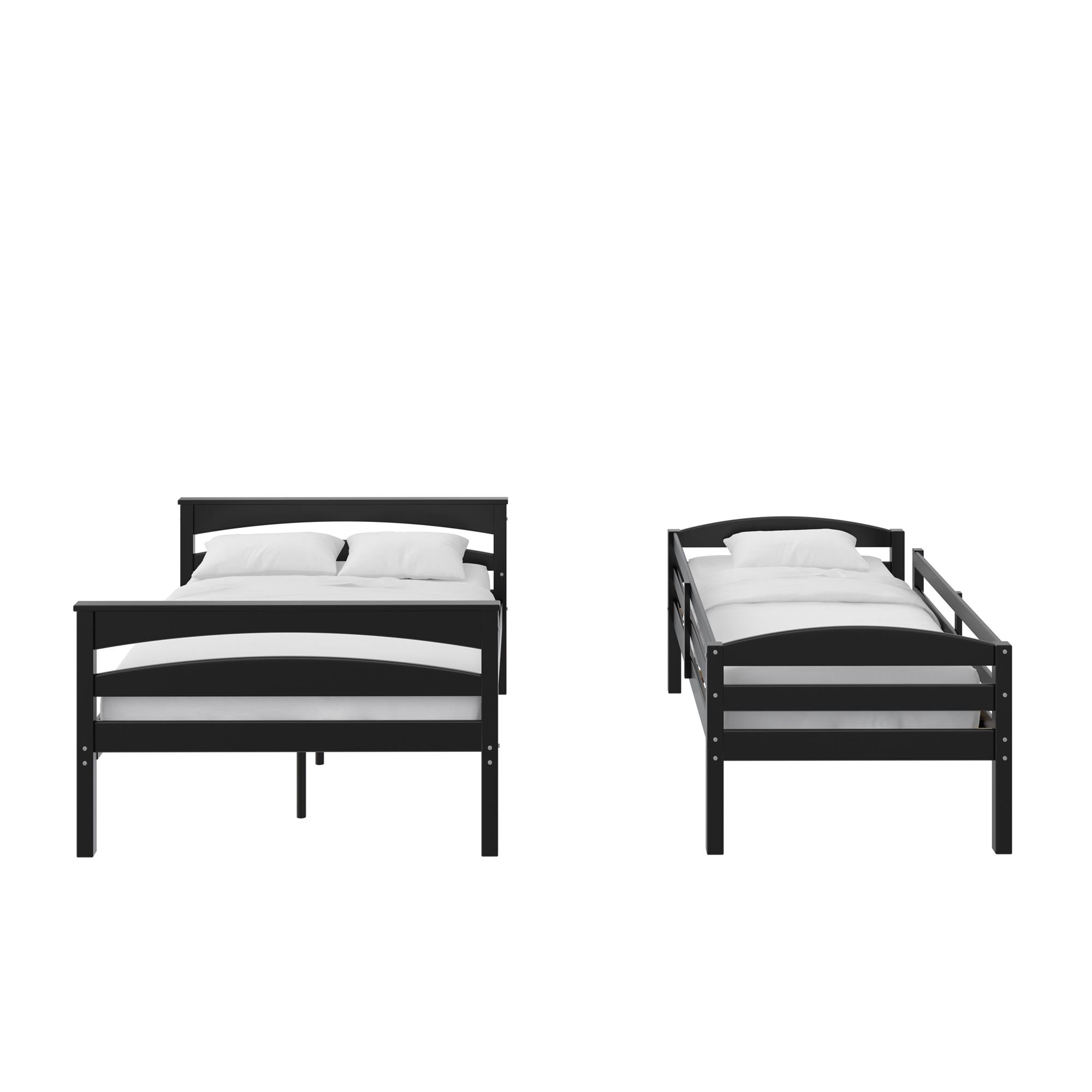 DHP Brady Kids' Wood Bunk Bed - Black