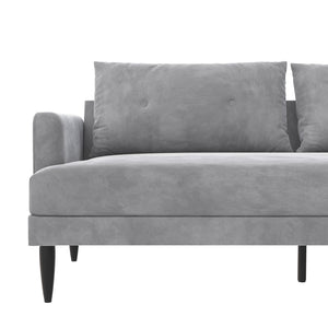 Novogratz Bailey Pillowback Sofa - Light Gray