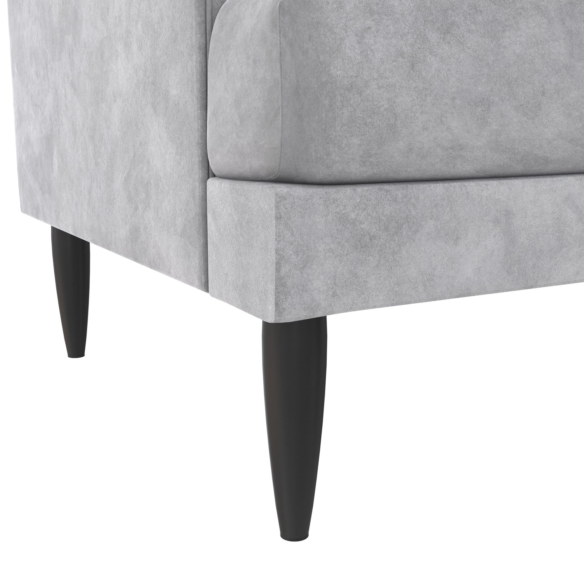 Novogratz Bailey Pillowback Sofa - Light Gray