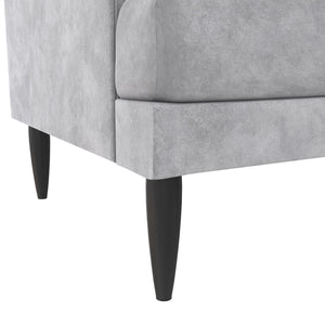 Novogratz Bailey Pillowback Sofa - Light Gray