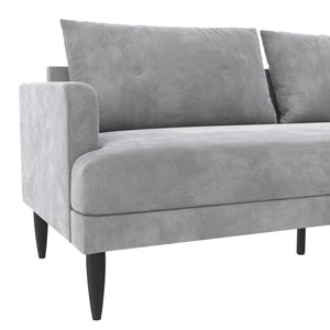 Novogratz Bailey Pillowback Sofa - Light Gray