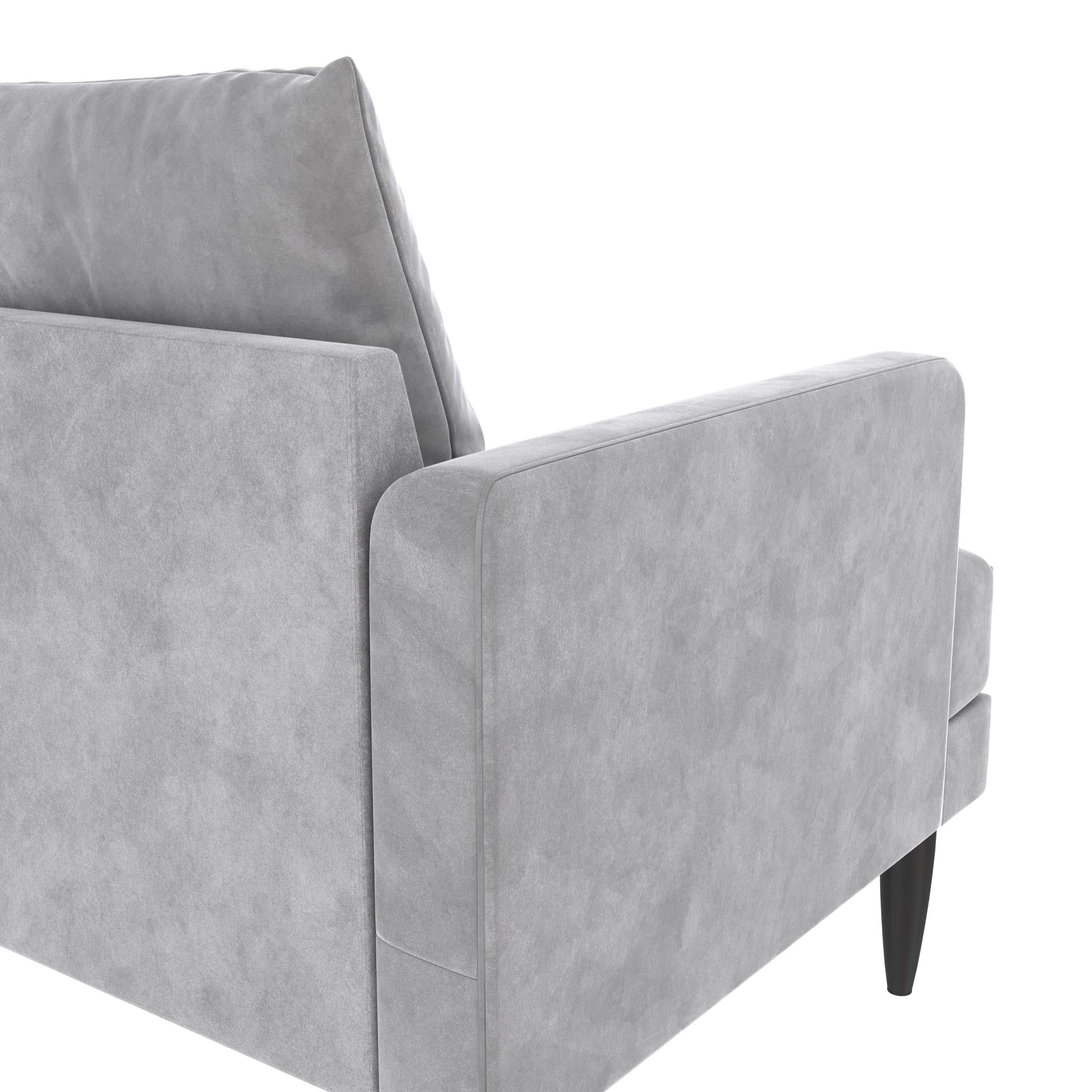 Novogratz Bailey Pillowback Sofa - Light Gray