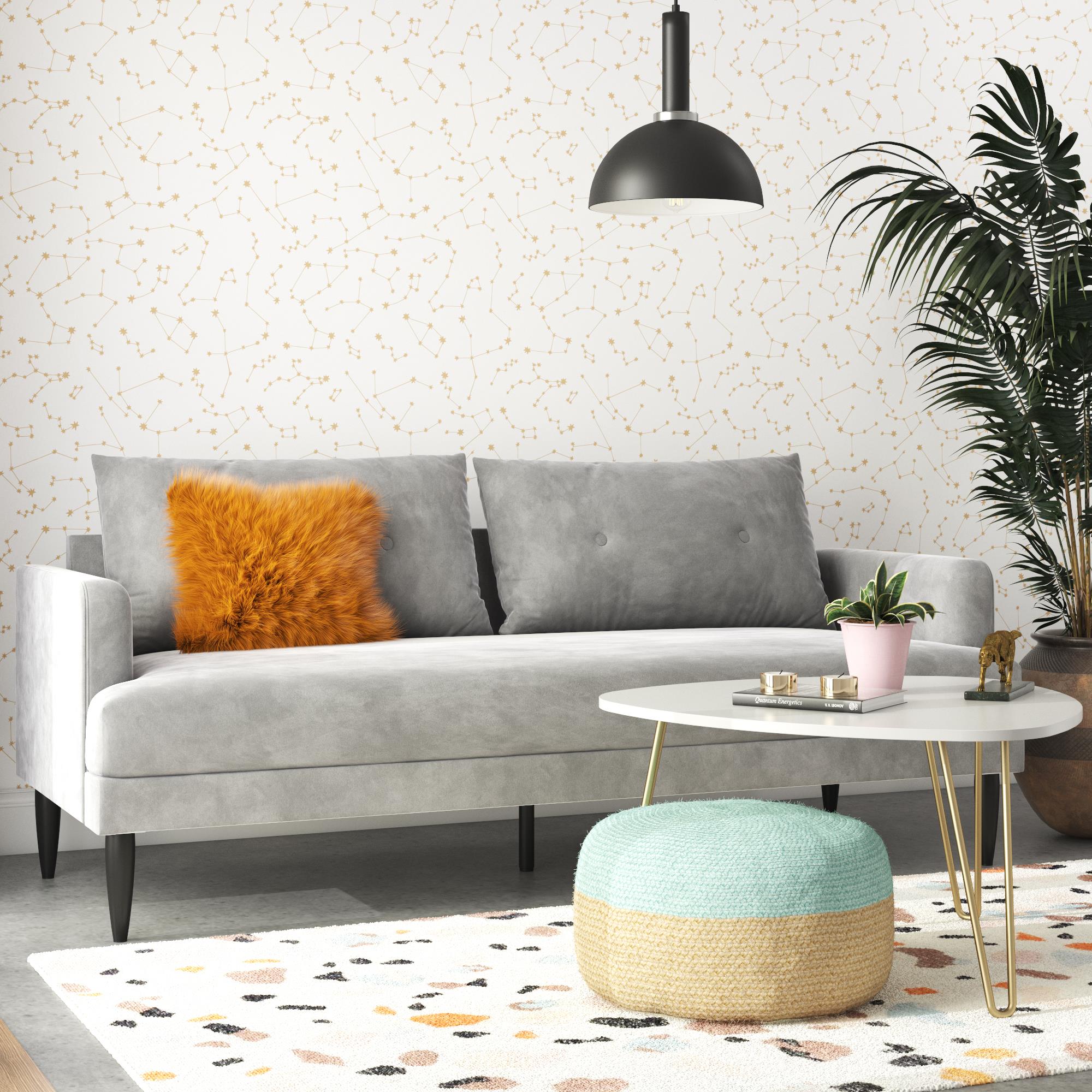 Novogratz Bailey Pillowback Sofa - Light Gray