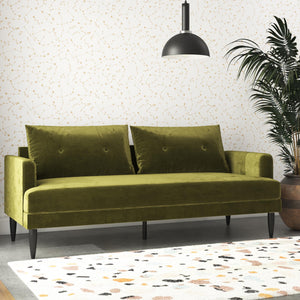 Novogratz Bailey Pillowback Sofa - Olive Green