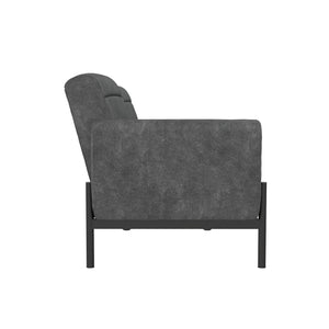 DHP Sadie Futon Sofa Bed - Distressed Charcoal Black