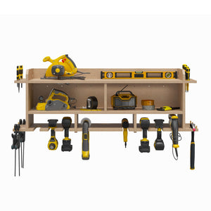 Systembuild Evolution Benford 48" Extra Wide Wall Mount Tool Organizer - Raw Board