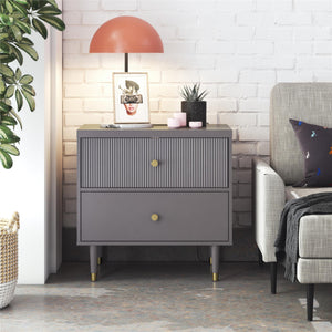 CosmoLiving Elizabeth Nightstand - Graphite Grey