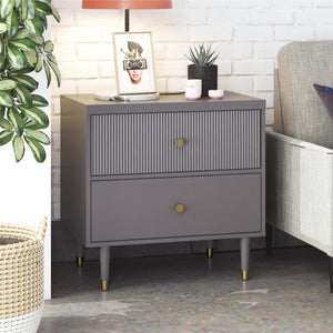 CosmoLiving Elizabeth Nightstand - Graphite Grey