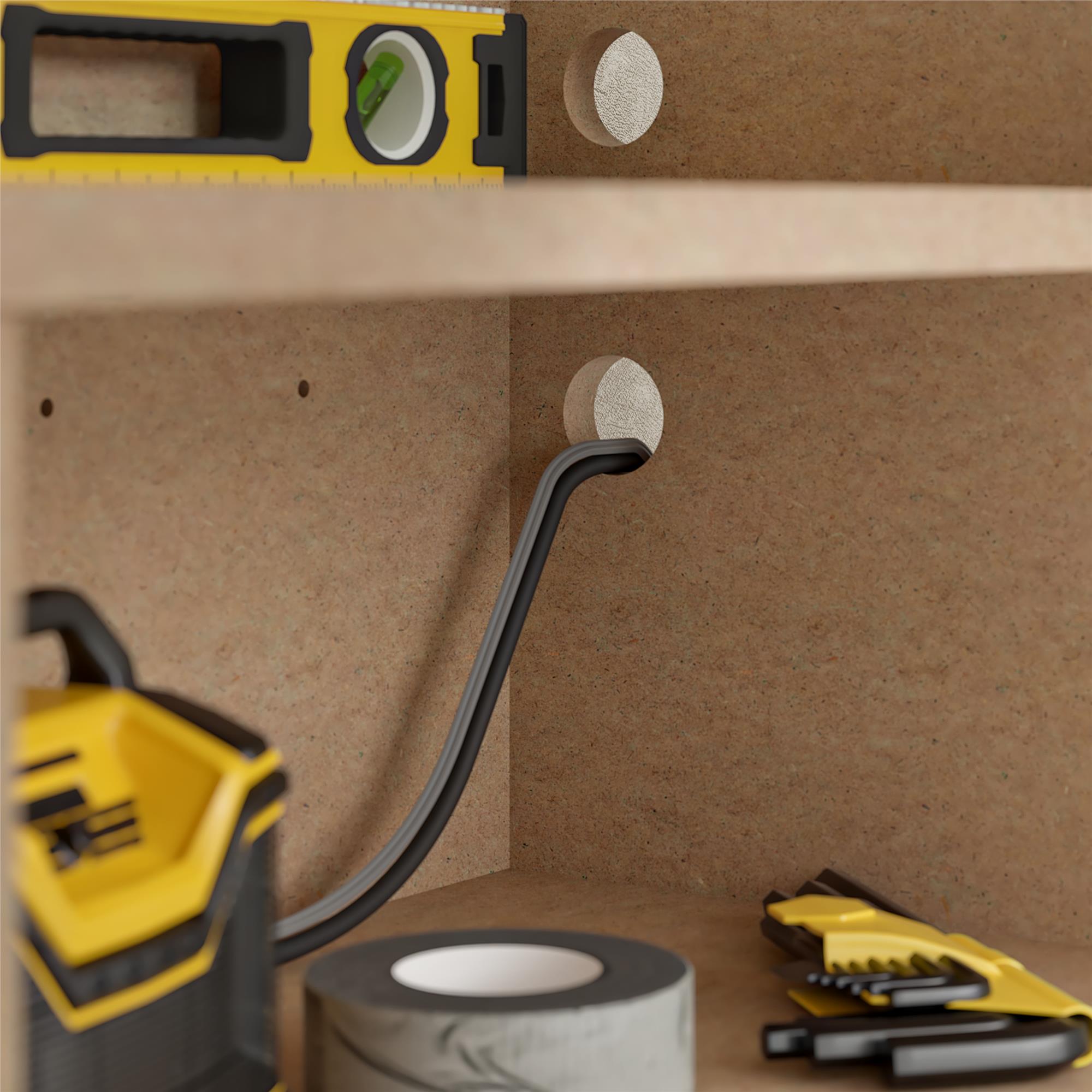 Systembuild Evolution Benford 48" Extra Large Vertical Wall Mount Tool Organizer - Raw Board