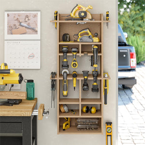Systembuild Evolution Benford 48" Extra Large Vertical Wall Mount Tool Organizer - Raw Board