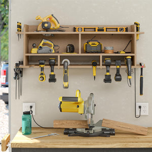 Systembuild Evolution Benford 48" Extra Wide Wall Mount Tool Organizer - Raw Board