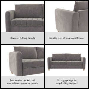 CosmoLiving Coco Sofa - Rustic Gray