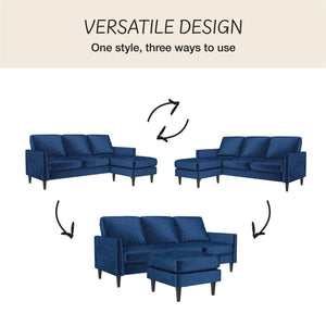 Mr. Kate Winston Reversible Sofa Sectional - Blue