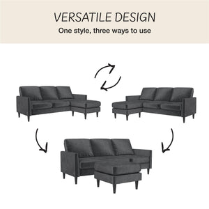 Mr. Kate Winston Reversible Sofa Sectional - Dark Gray