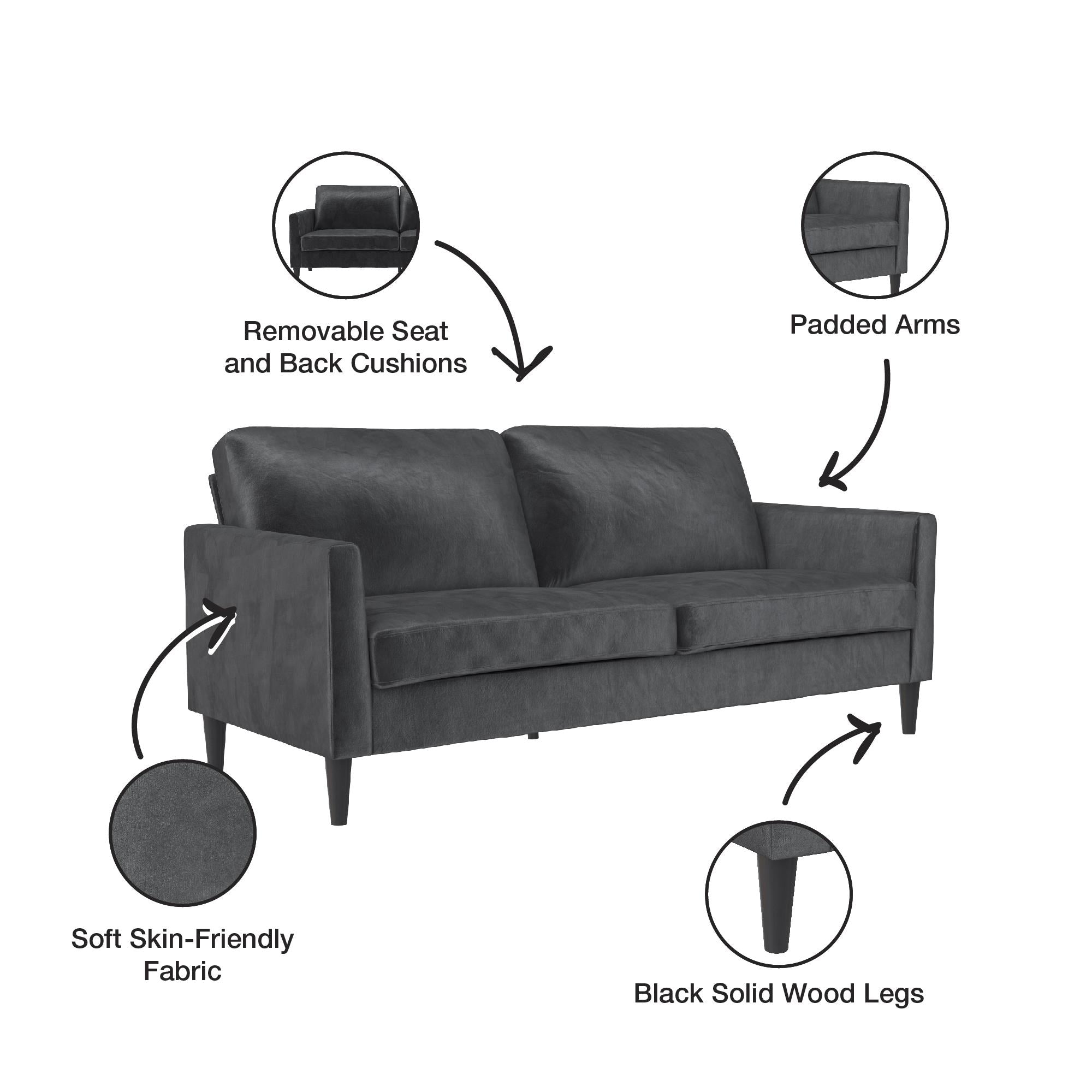 Mr. Kate Winston Sofa - Dark Gray