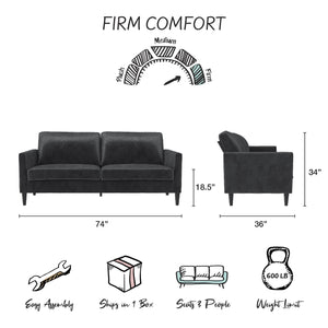 Mr. Kate Winston Sofa - Dark Gray