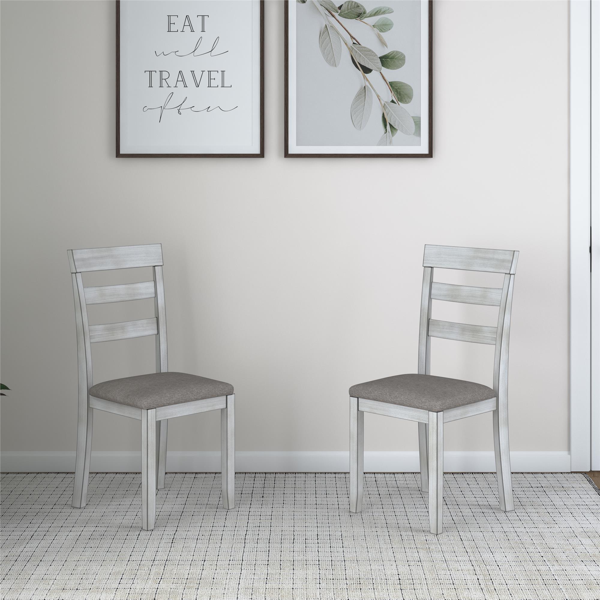 DHP Jersey Wood Dining Chairs, Set of 2 - Oyster - Set of 2