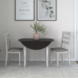 DHP Jersey 3-Piece Drop Leaf Wood Dining Set - Oyster