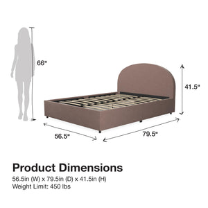 Mr. Kate Moon Upholstered Bed with Storage - Blush - Full