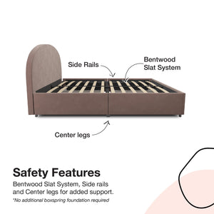 Mr. Kate Moon Upholstered Bed with Storage - Blush - Full