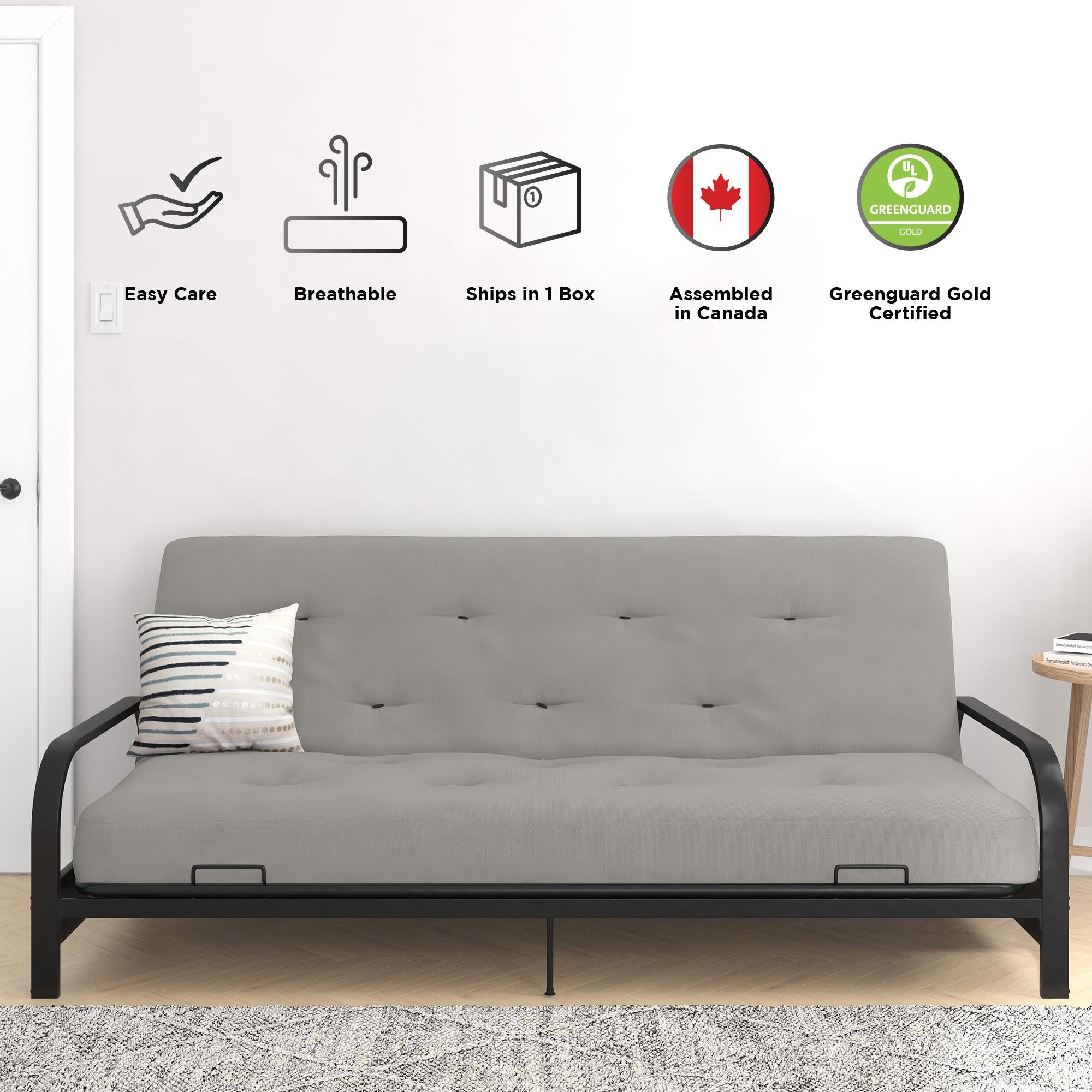 DHP Trule 8" Spring Futon Mattress - Taupe - Full