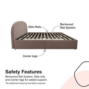 Mr. Kate Moon Upholstered Bed with Storage - Blush - King