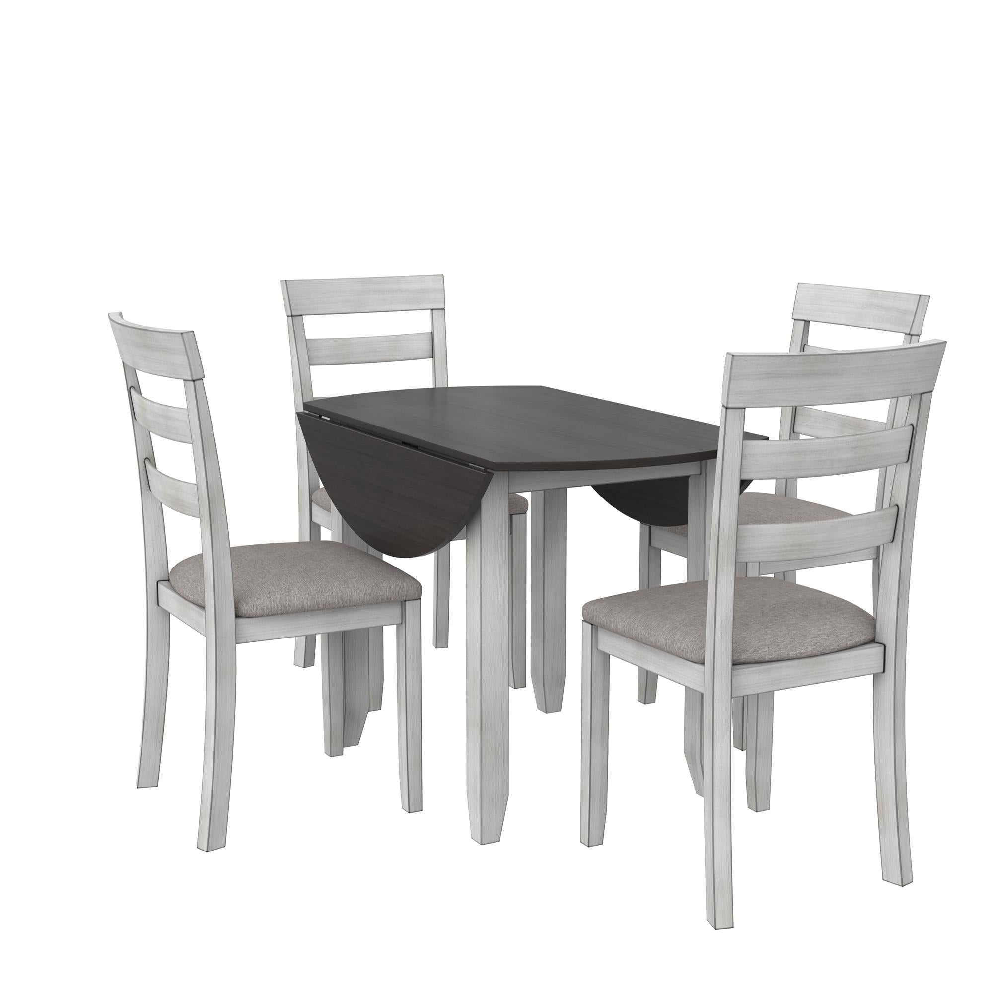 DHP Jersey 3-Piece Drop Leaf Wood Dining Set - Oyster