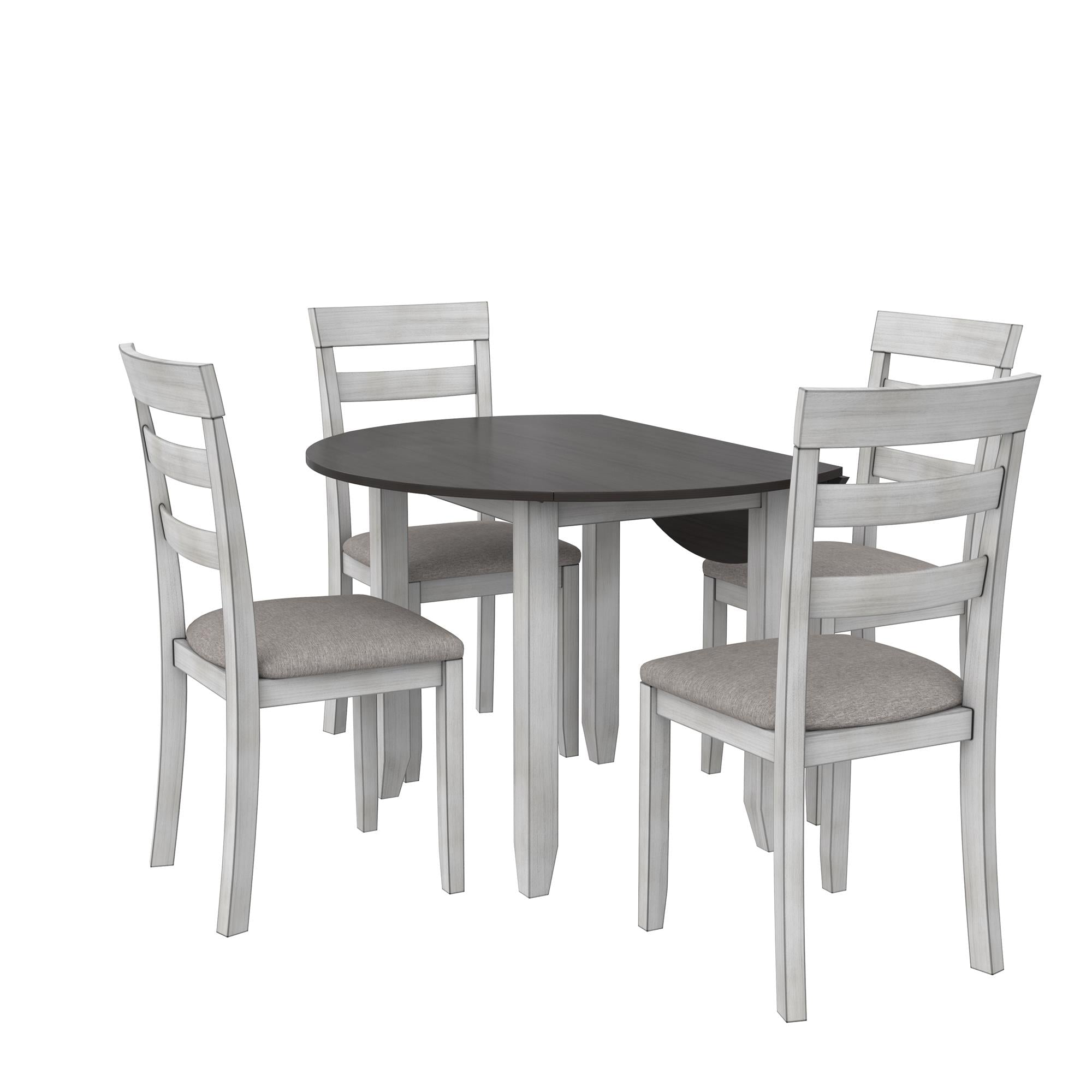 DHP Jersey 3-Piece Drop Leaf Wood Dining Set - Oyster