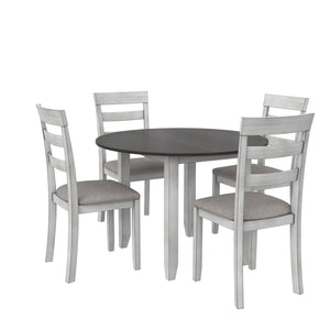 DHP Jersey 3-Piece Drop Leaf Wood Dining Set - Oyster