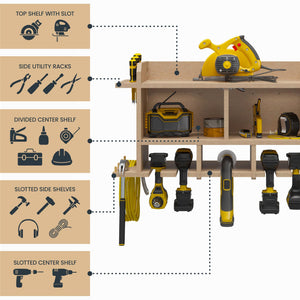 Systembuild Evolution Benford Wall Mount Tool Organizer - Raw Board