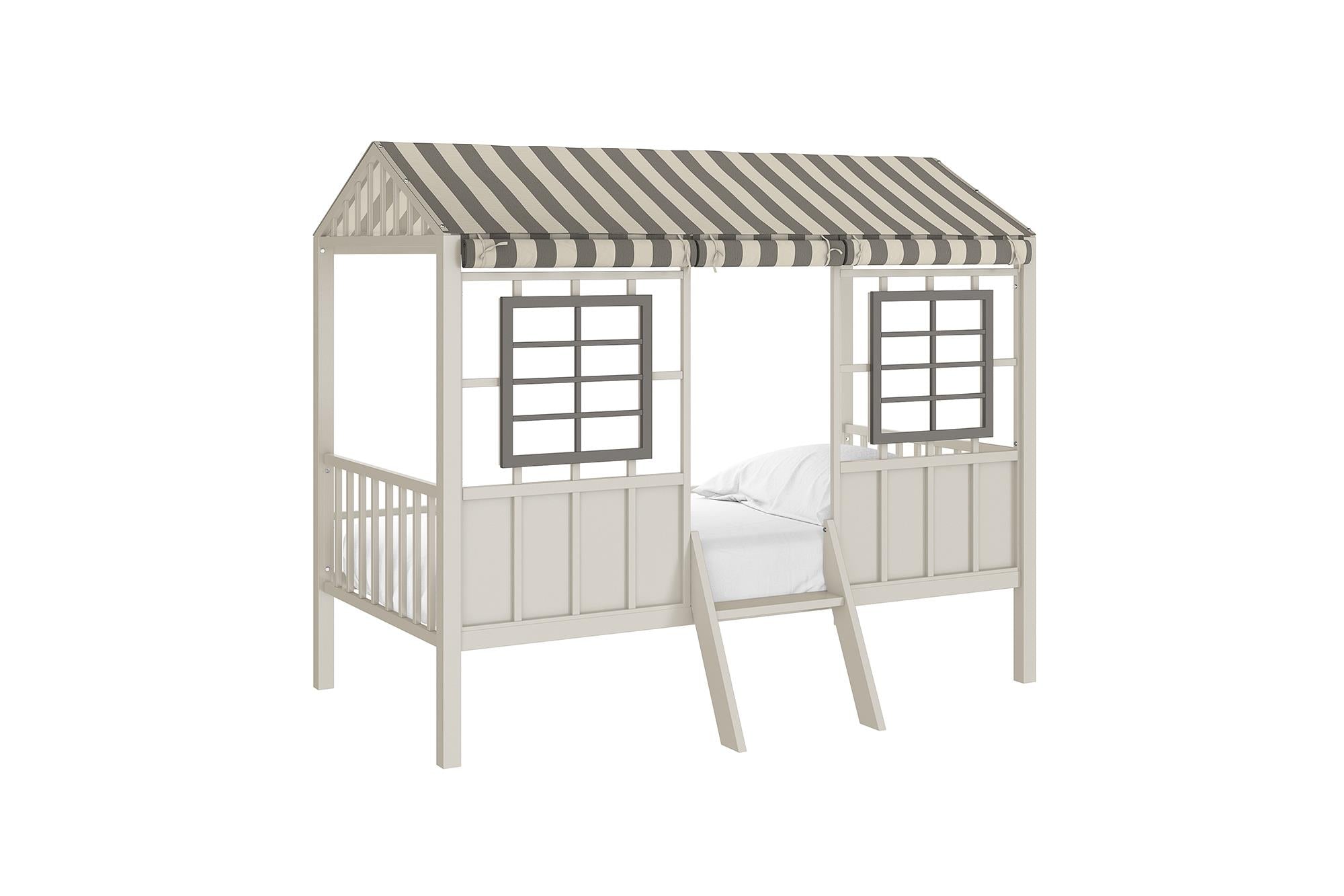 Little Seeds Rowan Valley Forest Loft Bed, Gray/Taupe, Twin - Gray - Twin