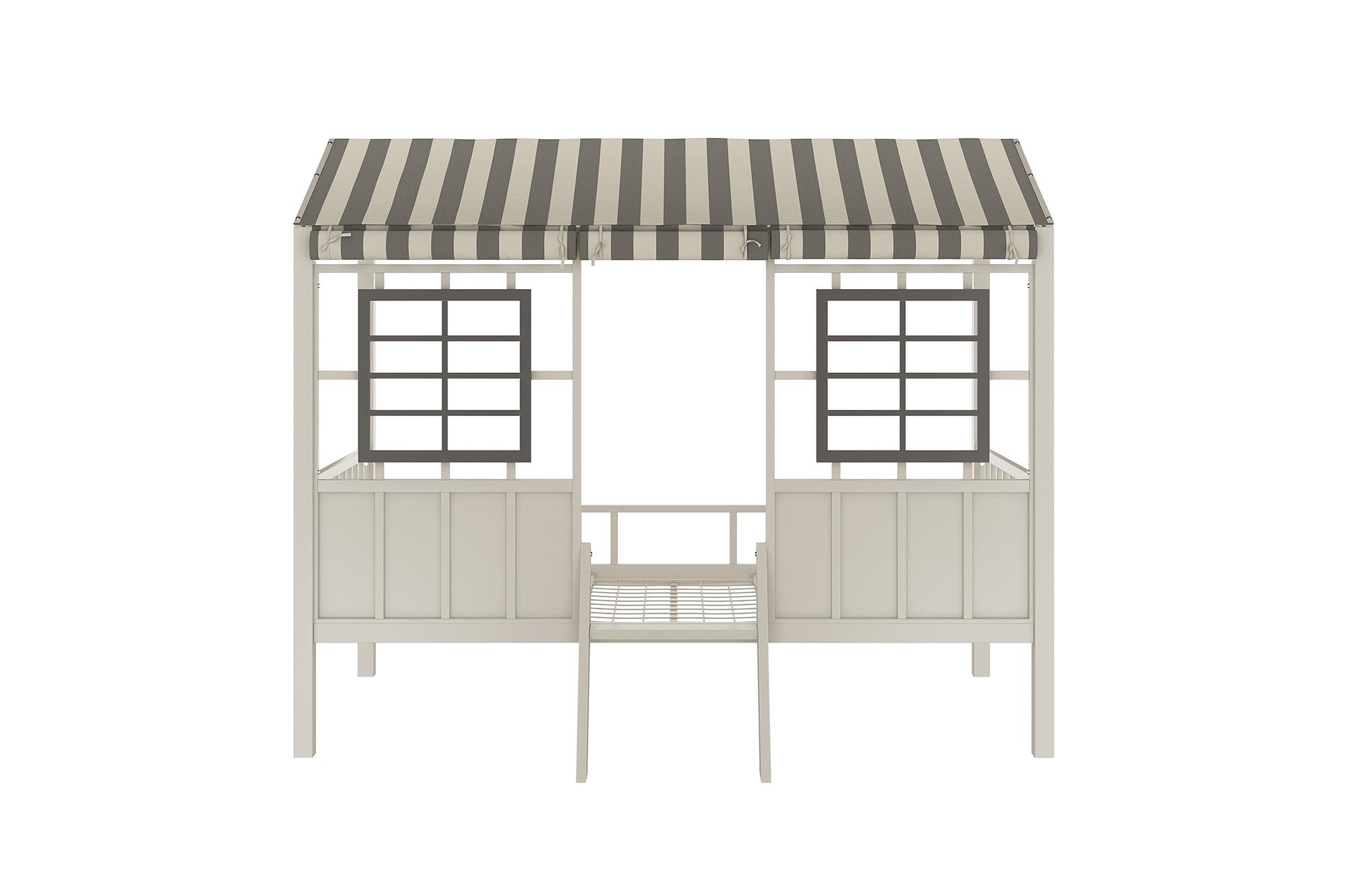 Little Seeds Rowan Valley Forest Loft Bed, Gray/Taupe, Twin - Gray - Twin
