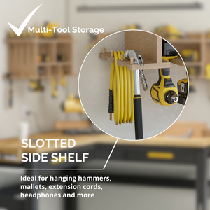 Systembuild Evolution Benford 48" Extra Large Vertical Wall Mount Tool Organizer - Raw Board