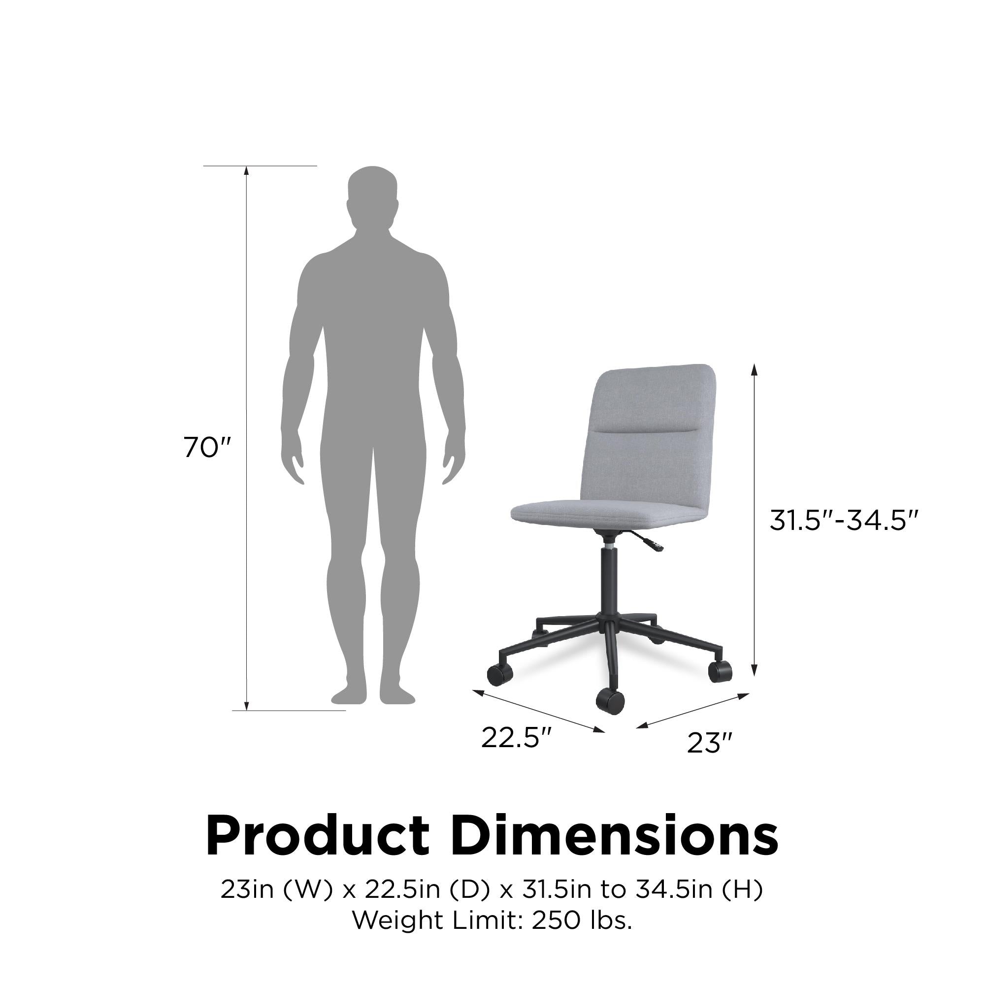 RealRooms Olten Office Chair - Light Gray