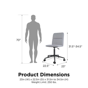RealRooms Olten Office Chair - Light Gray