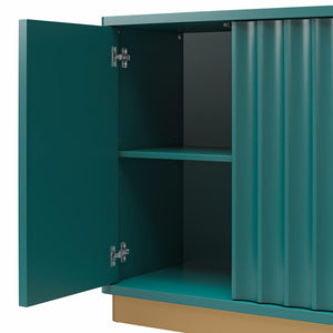 CosmoLiving Rene Scalloped Accent Cabinet - Emerald Green