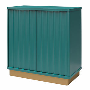 CosmoLiving Rene Scalloped Accent Cabinet - Emerald Green