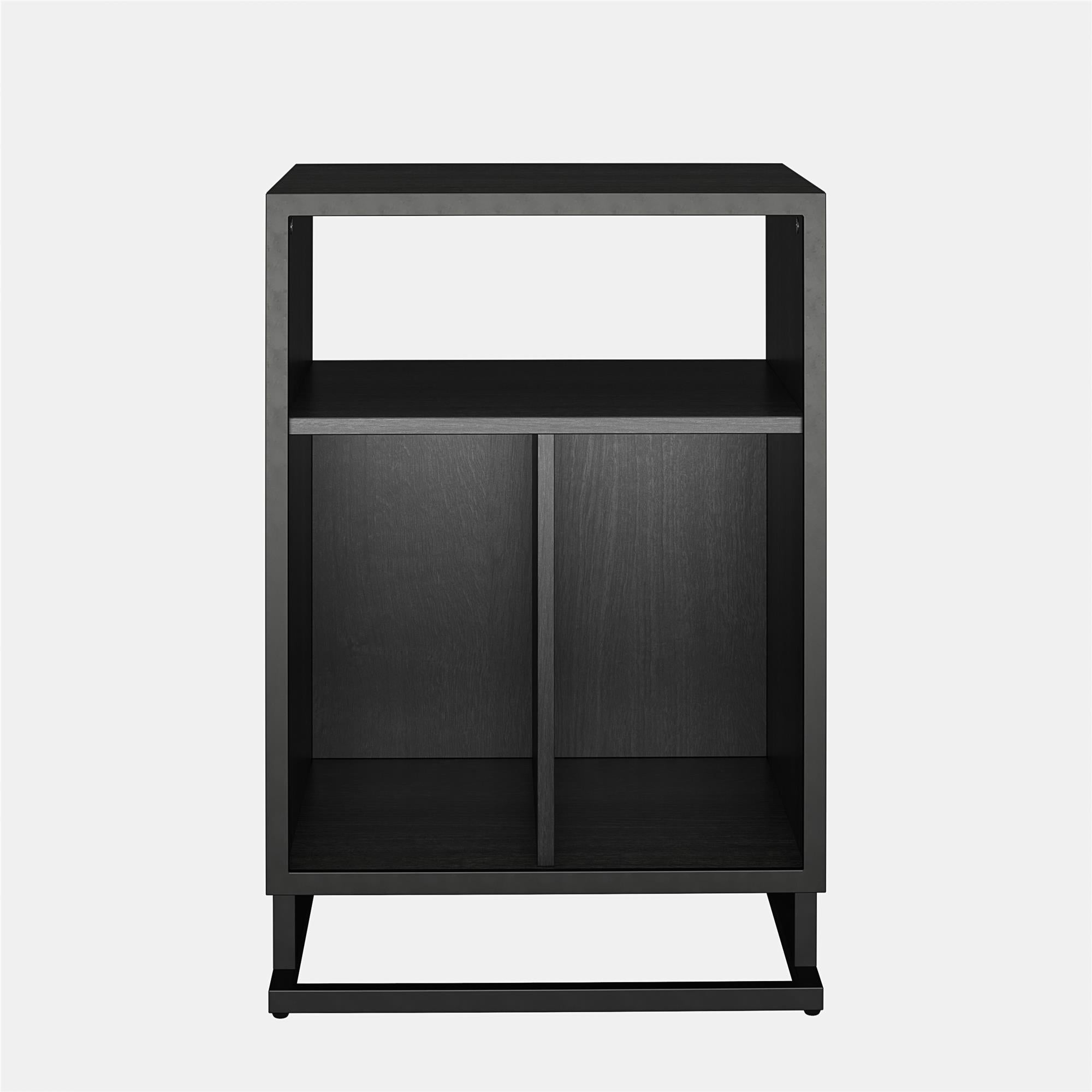 Novogratz Regal Turntable Stand / End Table - Black Oak