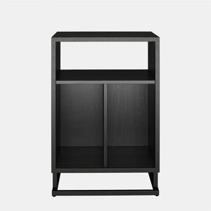 Novogratz Regal Turntable Stand / End Table - Black Oak