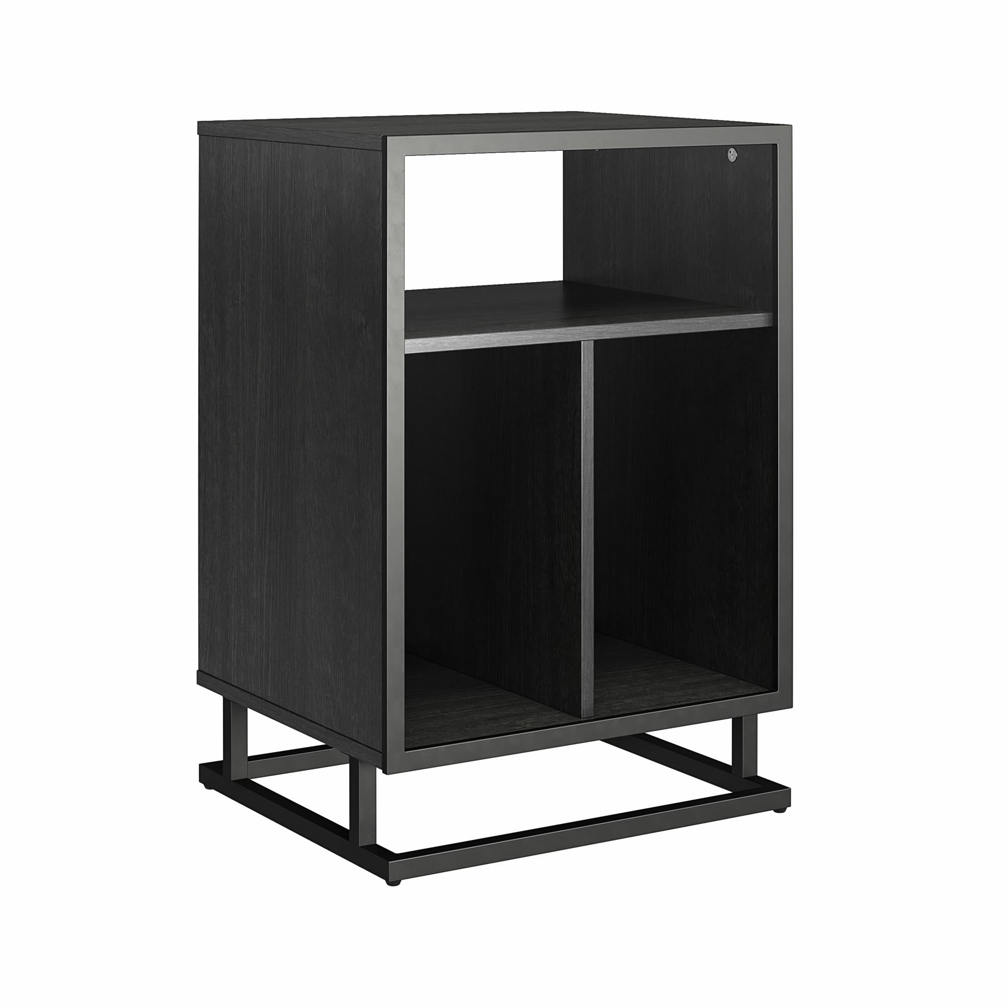Novogratz Regal Turntable Stand / End Table - Black Oak