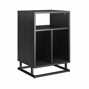 Novogratz Regal Turntable Stand / End Table - Black Oak