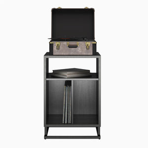 Novogratz Regal Turntable Stand / End Table - Black Oak