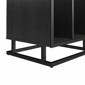 Novogratz Regal Turntable Stand / End Table - Black Oak